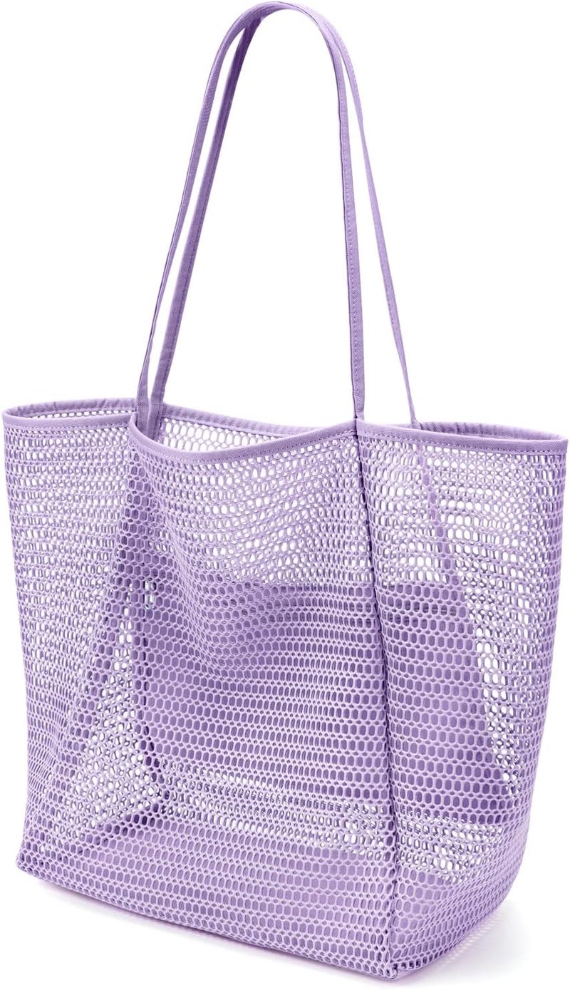 KALIDI BeachNylon Mesh Tote Bag, Casual Tote Bag Hobo Women Foldable MAX 23L Shoulder Bag For Beach Picnic Vacation - Image 1
